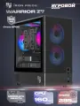 Корпус Warrior Z7 + закаленное стекло, Micro-ATX, Mini-ITX, черный