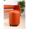 Пуф MONOFIX йокки в прихожую, для туалетного столика, в пвз, экокожа оранжевый