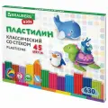 Пластилин 45 цветов Brauberg Kids, 630г, со стеком (106680), 6 уп.