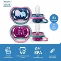 Соска-пустышка силиконовая Philips Avent ultra air SCF349/22 с футляром для хранения и стерилизации, 18 мес +, 2 шт.