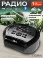 Магнитола RITMIX RBB-100BT black-silver, FM (87,5–108 МГц), Bluetooth 4.0, USB и SD до 32 ГБ, AUX, встроенный аккумулятор