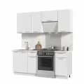 Кухонный гарнитур, без столешницы, Кухня Катрин 200см Белый / Софт Вайт