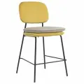 Стул полубарный Bergenson Bjorn Pea, велюр, желто-бежевый