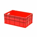 Ящик для молока, мяса, овощей и фруктов сплошной красный, 600х400х250 мм