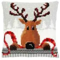 PN-0148051 Набор для вышивания крестом (подушка) Vervaco Reindeer with a Red Scarf Олень в красном шарфе I