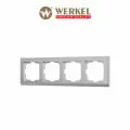 Рамка из пластика на 4 поста Werkel Stark W0041806 серебряный