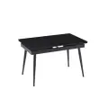 Стол обеденный кухонный TetChair Лорд Грей, 120-180x80x75см, столешница керамика (матовая)/ опоры металл, черный
