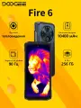 Смартфон Doogee Fire 6 16 ГБ(6+10)/256 ГБ, Dual nano SIM, Тепловизионная,10400 мАч Аккумулятор, синий