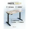 Стол компьютерный регулируемый по высоте Ergostol Terra 2.0 180х90 см, Бежевый песок/черный