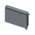Радиатор биметаллический RIFAR MONOLIT VENTIL 500 х 12 секций титан нижнее правое подключение