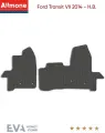 ЭВА коврики для Ford Transit 7 2014 - Н. В, серые, eva, влагоустойчивые, 2шт / Форд Транзит 7
