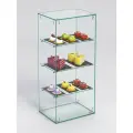 Витрина сладость №6А-О для выпечки настольная с прямыми полками без дверки, Стекло