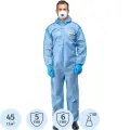 Комбинезон одноразовый защитный с капюш SafeGard76 синий р-р XХXL (ESB428)