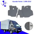 Коврики EVA/ЕВА/ЭВА для Hyundai Porter I Хендай портер 1996 - 2010 серый-темно серый