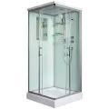 Душевая кабина, WELTWASSER Laine 804, прозрачное стекло, низкий поддон, 80х80 см, белый