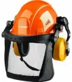 Каска ЗУБР триада защитная, наушники, защитный сетчатый экран