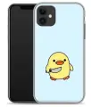 Дизайнерский силиконовый чехол для Айфон 11 / Iphone 11 Утенок с ножом злой