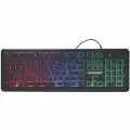Sonnen Клавиатура проводная бесшумная USB 104 плоские клавиши LED-подсветка K308 черная 513947