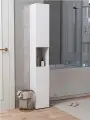Шкаф-пенал Версаль, напольный, белый, матовый, ЛДСП, 173x25x25 см