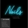 ART Studio Неоновая вывеска Nails 25х45 см для салона красоты и нейл-студии на подложке из акрила