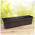 Ящик балконный для цветов Эко, 60 см, цвет темный гранит