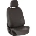 Чехлы для автомобильных сидений Renault Fluence / Рено Флюенс (2009-2017) из экокожи, цвет темно-серый, задняя спинка раздельная 40/60 (комплект модельных авточехлов на весь салон)