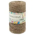 Пряжа ARACHNA MACRAME MINI LUREX, №26 СВ. коричневый, 250 Г, 200 М, 75% хлопок, 15% полиэстер, 10% люрекс