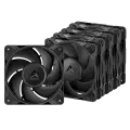 Комплект из 5-и вентиляторов для корпуса ПК ARCTIC P12 PRO PST Black [ACFAN00307A]