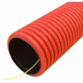 Гофрированная гибкая двустенная труба Промрукав ПНД, тип 450, SN18, с/з, красная, д63, 50м/уп PR15.0114