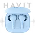 Наушники беспроводные TWS HAVIT TW959 гарнитура с микрофоном, влагозащитой, игровые, голубые