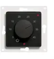 Терморегулятор ЭргоЛайт ТР-03 Этика чёрный, с выносным датчиком, встраиваемый, для рамок Legrand Etika