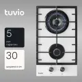 Газовая варочная панель Tuvio HGD63СWGA1, белое стекло