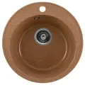 Кухонная мойка GERHANS A05 - 23, искусственный камень, круглая (терракот)