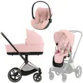 Детская универсальная коляска Cybex Priam IV Rosegold, Peach Pink 3в1 автокресло Cloud T Plus Peach Pink, до 4 лет