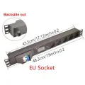 PDU распределитель питания 16/32А 4000/8000Вт алюминиевый, EU Socket, 32A 8000W