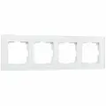 Рамка на 4 поста из стекла Werkel Favorit WL01-Frame-04, цвет белый матовый