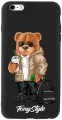 Черный силиконовый чехол для iPhone 6+/6s+ Tony Style в очках