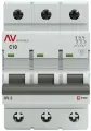 Выключатель автоматический модульный 3п C 10А 6кА AV-6 AVERES EKF mcb6-3-10C-av