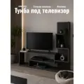 Тумба под телевизор Прудников, напольная, деревянная, цвет графит, материал ЛДСП