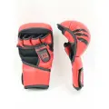 Перчатки для ММА RagE Fight Gear, красные с черным, искусственная кожа, S
