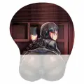 Коврик для мыши 3D в стиле Аниме тянки с подушкой для поддержки запястья, коврик антистресс 21,5х25,5см, №039
