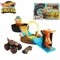 Игрушечный трек Mattel Hot Wheels Монстр Трак Трюкова арена STUNT TIRE TIGER SHARK/DRIFT ROD