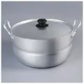 Кастрюля 6 л алюминиевая полусферическая, металлическая крышка, цвет хромированный