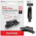 Флеш-накопитель SanDisk 64 ГБ Phone Drive черный USB 3.2/ Type C - Type A