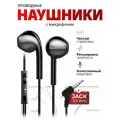 Проводные наушники BYZ, для телефона, с микрофоном, черная матовая