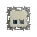 Legrand Etika 1-SP RJ11 RJ45 CAT.5 UTP для ПК и телефона слоновая кость 672352