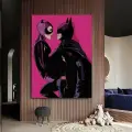 Картина Бэтмен и женщина кошка, 30х40 см.
