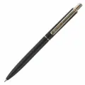 Упаковка 3 шт. Ручка подарочная шариковая BRAUBERG Larghetto, синяя, корпус черный с хромированными деталями, линия письма 0,5 мм, 143476