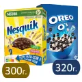 Готовый завтрак Nesquik and Oreo Cereal 620г, шоколадный вкус, шарики, витамины