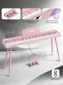 Цифровое пианино Wencai BL-8803 — розовое, 88 клавиш, с ножками